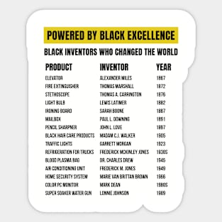 Black Inventors Who Changed the World Sticker